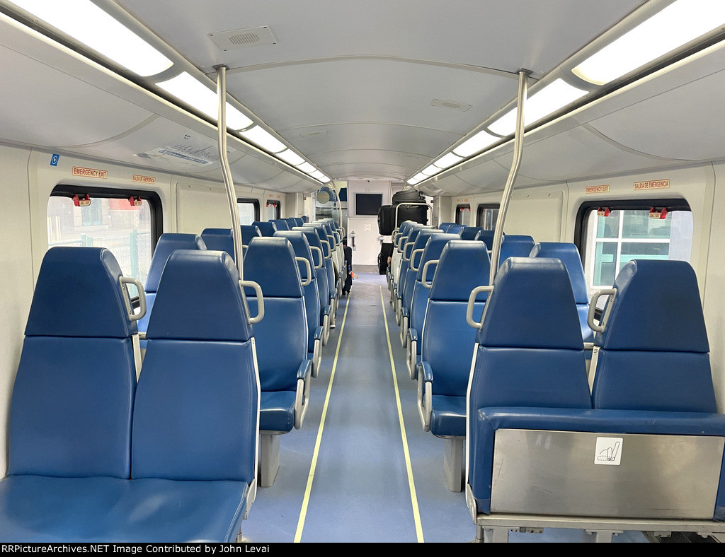 Interior of Tri-Rail Hyundai-Rotem Bilevel Car